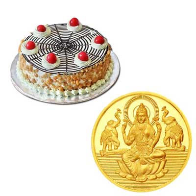 "Designer Round shape Vanilla Flavor cake - 500gms - Click here to View more details about this Product